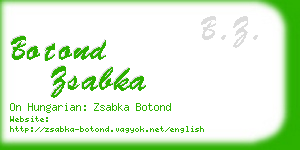 botond zsabka business card